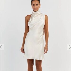 Dissh Elegant Cream Satin Dress